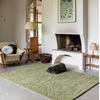 Laura Ashley Coleby Petals Floral Rug Hedgerow Green lifestyle picture in the living room