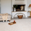 Laura Ashley Coleby Petals Floral Rug Ivory Cream lifestyle picture in the living room