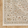 Concept Looms Comila Rug COM101 Ivory bordered design and fringed ends
