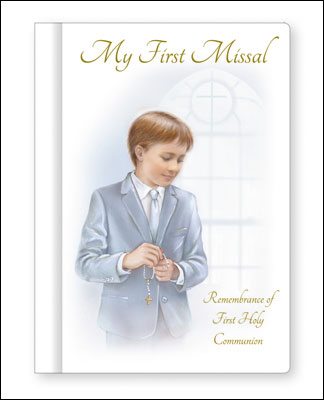 Communion Book Hard Back Boy – First Communion Prayer Book for Boy, Keepsake Gift