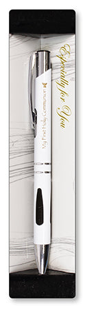 Communion Pen - Metal/White