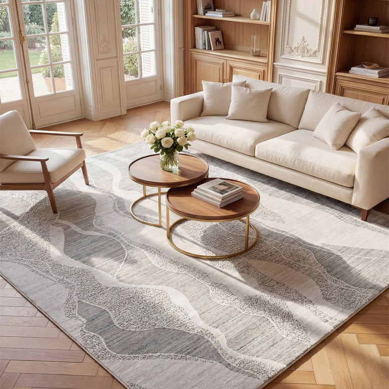 Concept Looms Dune Rug DU147 White/Light Blue/Grey