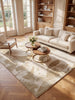 Concept Looms Dune Rug DU155 Ivory Mink top-view lifestyle picture in the living room
