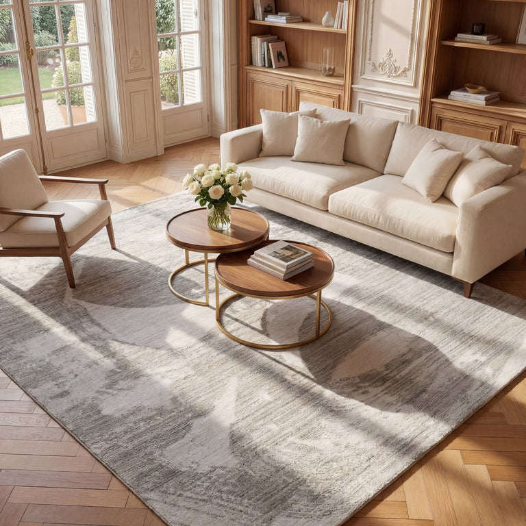 Concept Looms Dune Rug DU155 White/Light Blue/Grey