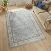 Concept Looms Liberty Rug LIB206 Light Blue top-view lifestyle picture in the living room