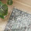 Concept Looms Liberty Rug LIB208 Cream Green with bordered ends