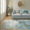 Concept Looms LUX04 Washable Rug Blue Gold lifestyle picture