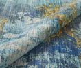 Concept Looms LUX04 Washable Rug Blue Gold washable and easy to clean