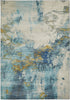 Concept Looms LUX04 Washable Rug Blue Gold picture of the rug design
