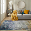 Concept Looms LUX06 Washable Rug Blue Copper lifestyle picture