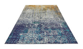 Concept Looms LUX06 Washable Rug Blue Copper made in an abstract design