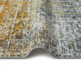 Concept Looms LUX06 Washable Rug Blue Copper with a bordered ends