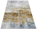 Concept Looms LUX09 Washable Rug Ivory Gold made in astract design