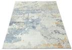 Concept Looms LUX10 Washable Rug Grey Yellow made in an abstract design