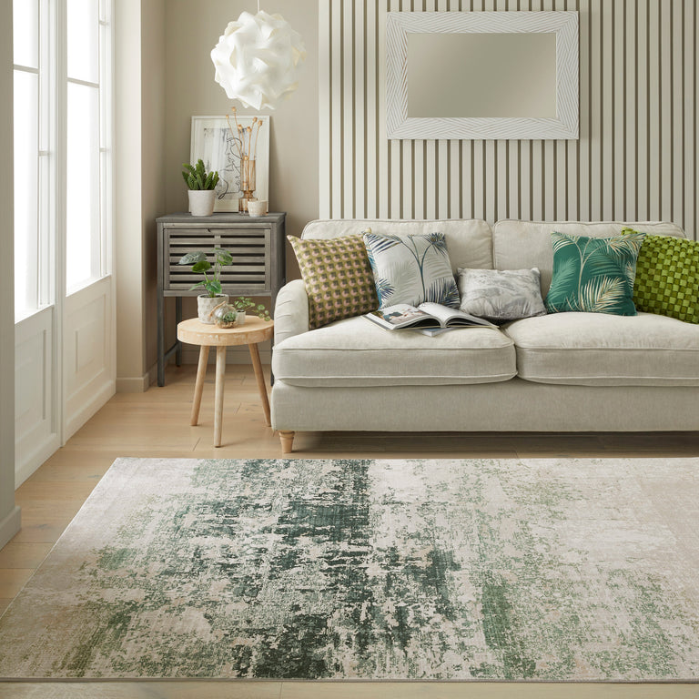 Concept Looms LUX11 Washable Rug Ivory Olive