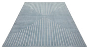 Concept Looms Maze Rug MAZ104 Blue horizontal layout of the rug