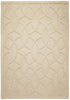 Concept Looms Priory Rug PRI101 Beige wool rug made with a geometric pattern