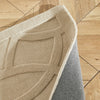 Concept Looms Priory Rug PRI101 Taupe with a cotton backing