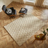 Concept Looms Priory Rug PRI103 Beige top-view lifestyle picture in the living room
