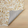 Concept Looms Liberty Floral Rug LIB302 Ivory Gold picture of the nonslip backing of the rug