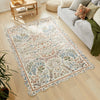 Concept Looms Liberty Floral Rug LIB303 Cream Multicolor top view life style picture