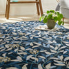 Concept Looms Liberty Floral Rug LIB306 Navy close view picture of the pattern and color hue