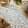 Concept Looms Liberty Floral Rug LIB308 Ivory close view picture of the rug pattern and color hue
