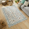 Concept Looms Liberty Floral Rug LIB308 Ivory top view life style picture