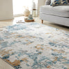 Concept Looms Rug Liberty Modern LIB104 Aqua close view picture of the pattern and color hue