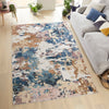 Concept Looms Liberty Modern LIB110 Cobalt Rug top view life style picture