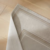 Concept Looms Olivia OLI102 Grey Beige Rug picture of the rug non-slip backing and corner of the rug