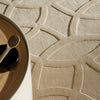Concept Looms Rug Priory PRI101 Beige Rug close view picture of the geometric carved details