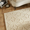 Concept Looms Priory PRI101 Ivory Rug top view picture of the rug corner