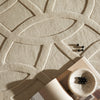 Concept Looms Priory PRI101 Taupe Rug close view picture of the pattern and color hue