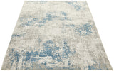 Concept Looms Rossa POS03 Ivory Blue Rug horizontal projection of the rug on the white background