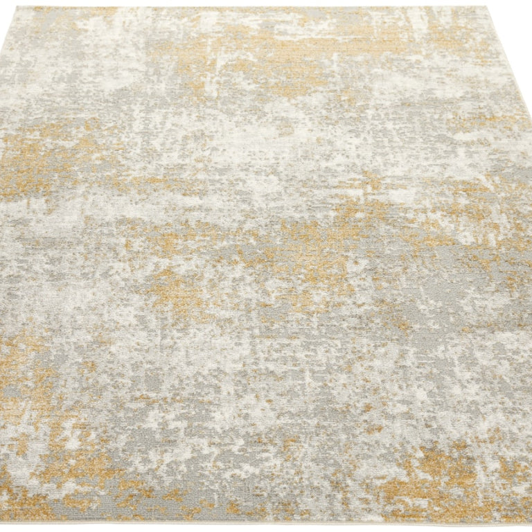 Concept Looms Rossa ROS03 Ivory Gold Distressed Machine Made Rug