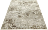 Concept Looms Rossa POS03 Ivory Grey Rug horizontal projection of the rug on the white background