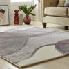 Concept Looms Rug Somerset SOM103 Plum close view picture of the pattern and color shades
