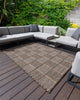Concept Looms Sumac Rug SUM104 Mocha with a check pattern