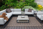 Concept Looms Sumac Rug SUM105 Brown lifestyle picture outside