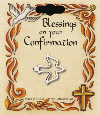 Confirmation Brooch Dove Nickel