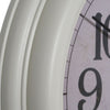 Connolly Station Ivory Wall Clock side view
