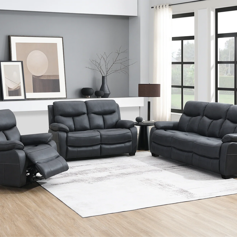 Conrad Swivel Recliner Armchair Steel Blue