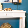 90cm white console table with storage