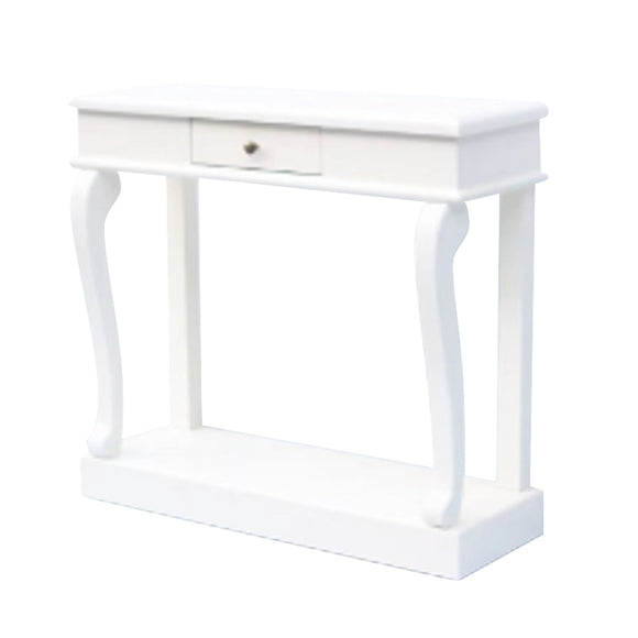 Ivory console table with drawer