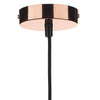 Copper E27 Single Pendant Suspension ceiling rose close-up