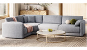 Corfu Sectional Corner Sofa Grey life style picture of the LHF sofa