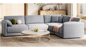 Corfu Sectional Corner Sofa Grey life style picture of the RHF sofa