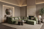 Cortara Coffee Table in Smoked Oak shown from an angle (6)