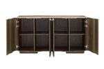 Cortara Sideboard in Smoked Oak shown from the side (3)